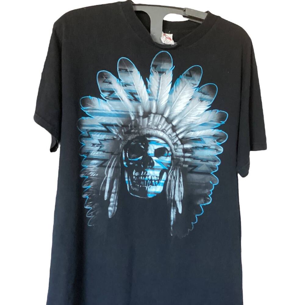 AlStyle Skull Headress Graphic Tee Size M